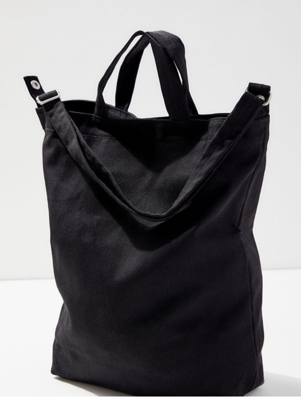 BAGGU Black Canvas Duck Bag